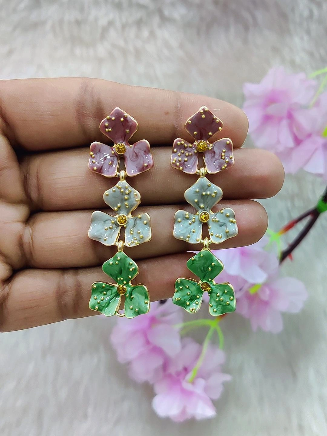 Floral Earrings #FE002 (Multi-3)