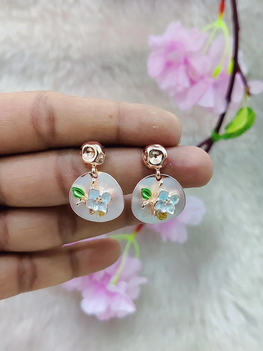 Floral Earrings #FE004 (Pink)
