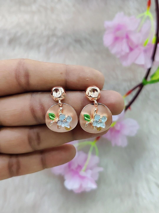 Floral Earrings #FE004 (Peach-2)