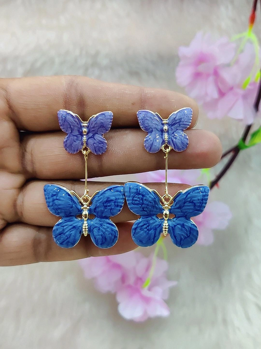 Butterfly Earrings #FE008 (Blue)