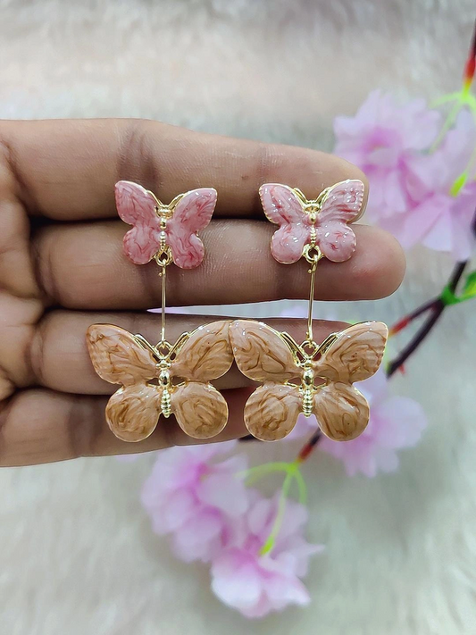 Butterfly Earrings #FE008 (Multi-2)