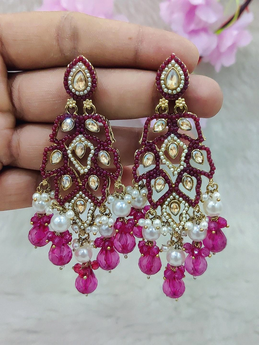 Earrings #E054 (Rani-Pink)
