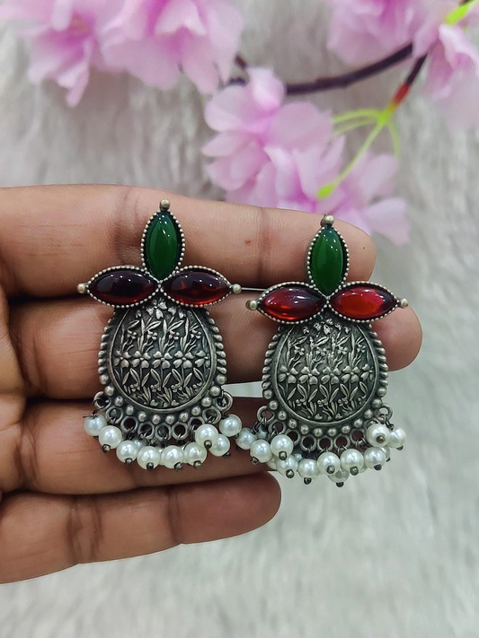 German Silver Earrings #GE039 (Multi)