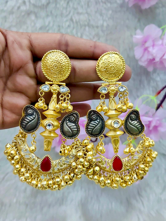 Brass Golden Hanging Earrings #GE029