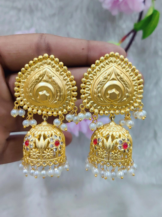 Brass Golden Hanging Earrings #GE031