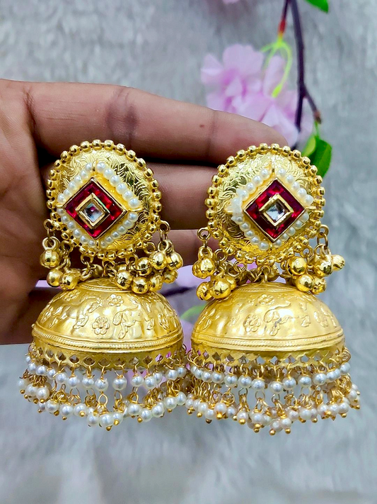 Brass Golden Hanging Earrings #GE034