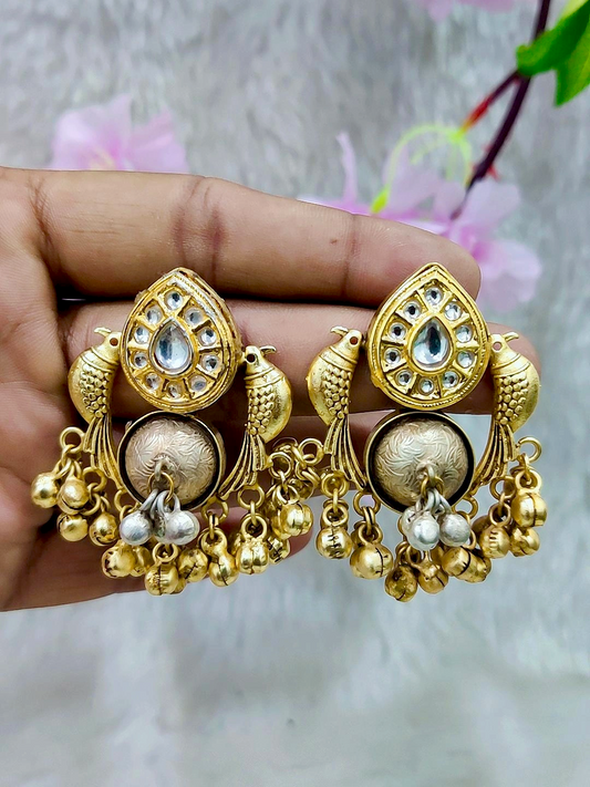Brass Golden Stud Earrings #GE039