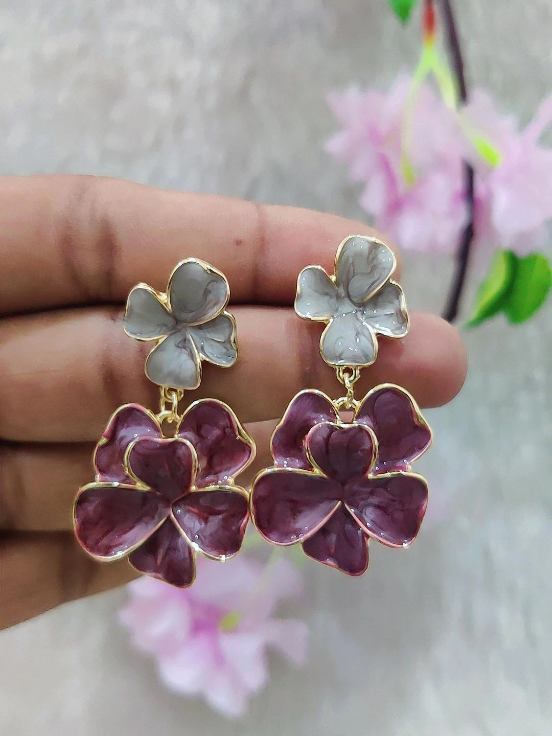 Floral Fashion Earrings #FE028-2