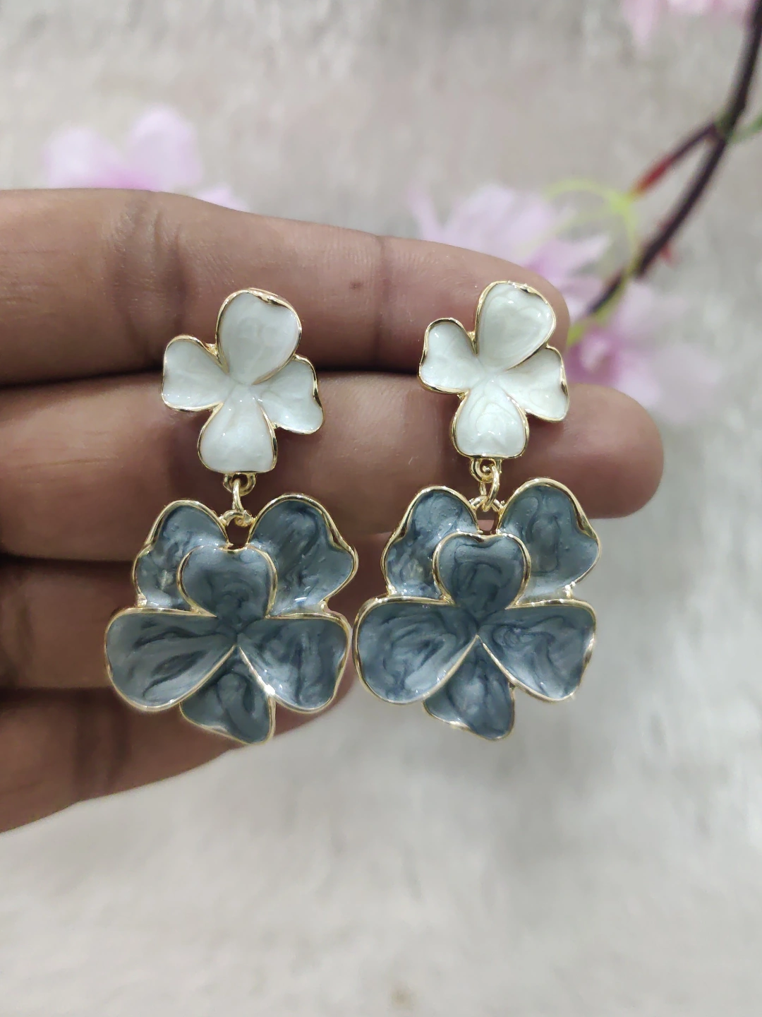 Floral Fashion Earrings #FE028-4