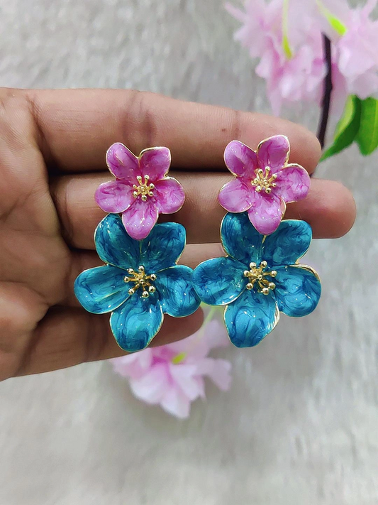 Floral Hanging Fashion Earrings #FE031-1