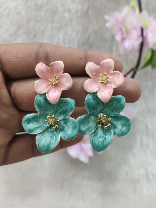 Floral Hanging Fashion Earrings #FE031-3