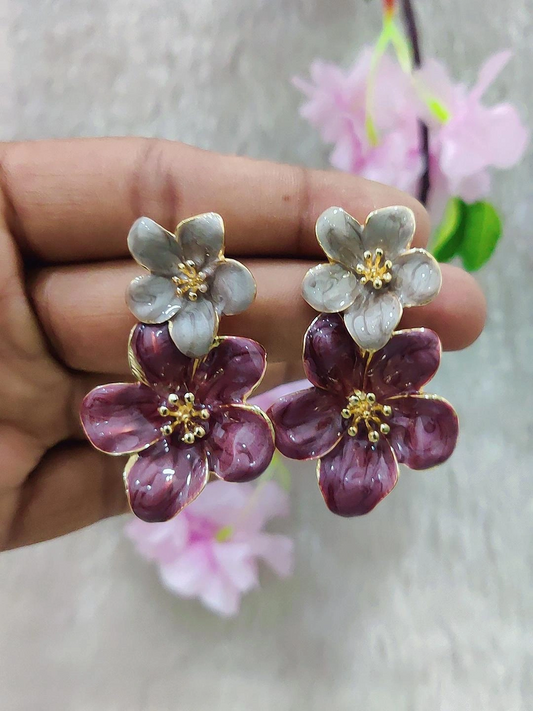 Floral Hanging Fashion Earrings #FE031-4