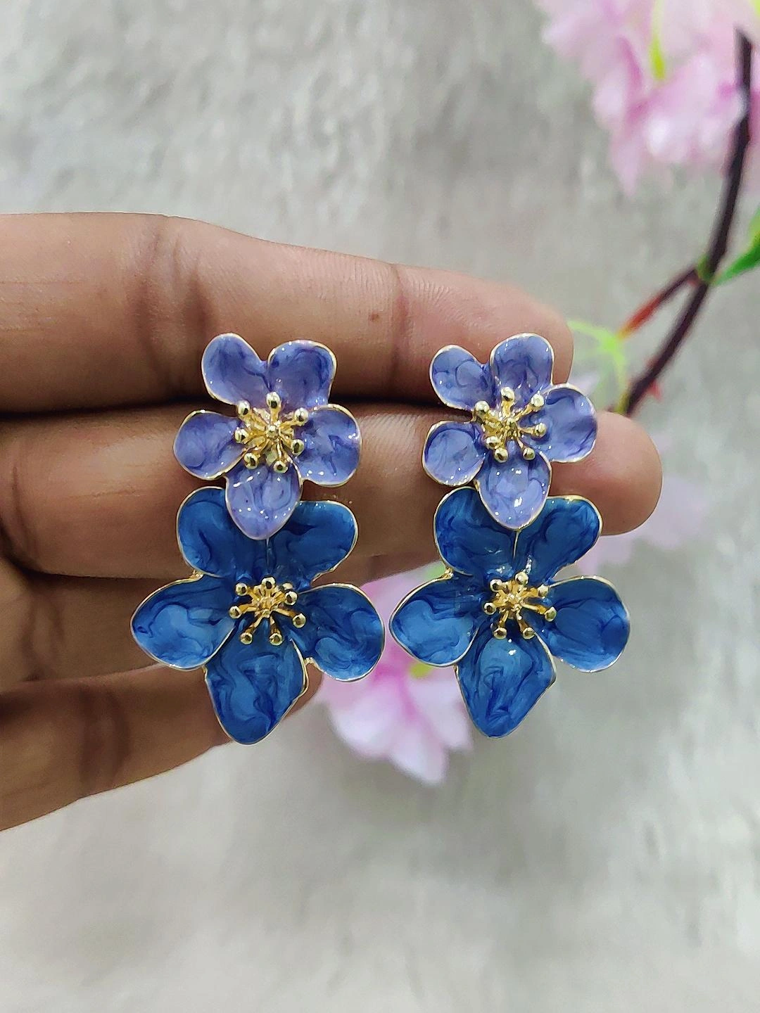 Floral Fashion Earrings #FE032-3