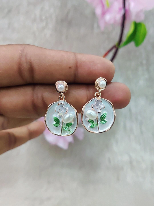 Floral Fashion Earrings #FE035-1