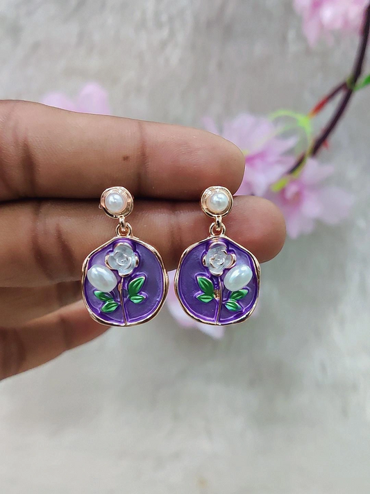 Floral Fashion Earrings #FE035-4