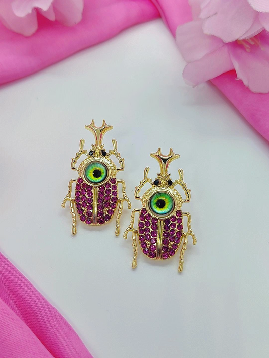Quirky Earrings - Evil Eye Bug-Flyer #QNE006