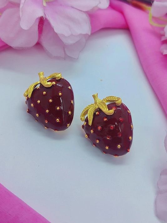 Quirky Earrings - Strawberry #QNE-024